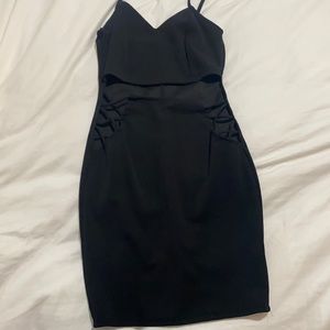 Sexy black cut out mini dress G by Guess size xs